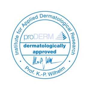 proDERM® Prüfsiegel „Dermatologisch bestätigt“