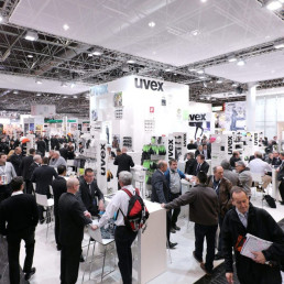 uvex Messestand auf der A+A Arbeitsschutz-Messe 2013 in Düsseldorf