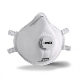 uvex silv-Air c 2312 ergonomische FFP3 Atemschutzmaske mit Ventil mit Kopfbändern