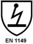 uvex Piktogramm zur Kennzeichnung von Schutzkleidung nach EN 1149 Norm