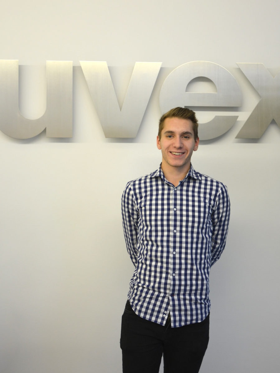 Philipp Merkle, angehender Kaufmann für Dialogmarketing bei uvex