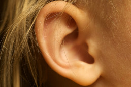 Seitenansicht eines menschlichen Ohres