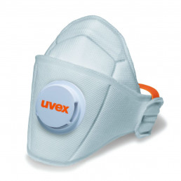 Faltbare FFP2-Atemschutzmaske mit Ausatemventil in weiß