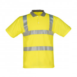 uvex protection flash Poloshirt in warngelb mit Reflexstreifen für optimale Sichtbarkeit