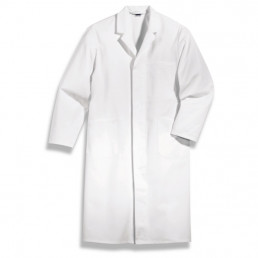 uvex eco Labormantel für Herren in weiß mit Reverskragen und Taschen