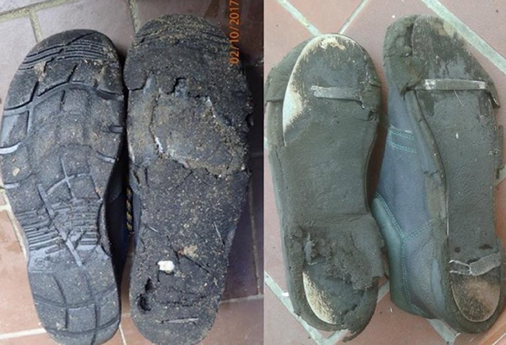 Why do shoe soles disintegrate?