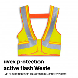 uvex protection active flash selbstleuchtende Schutzweste auf der bauma 2019