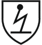 Symbol für die Norm EN 1149-5 zur Kennzeichnung der elektrostatischen Eigenschaften von Chemikalienschutzanzügen