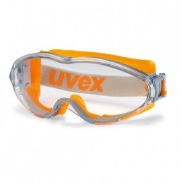 Sportliche, beschlagfreie und kratzfeste uvex ultrasonic Vollsichtbrille in grau und orange