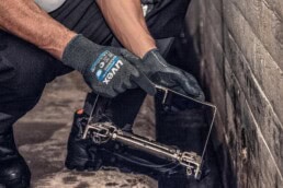 glove with aqua polymer xtra grip coating