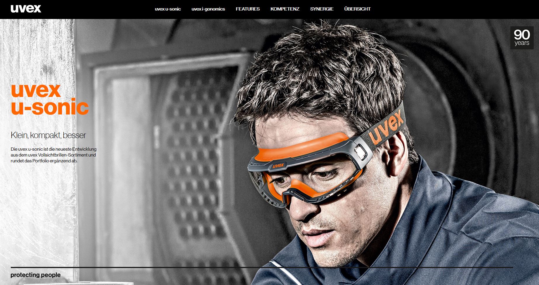 UVEX U-SONIC 9308 Full Vision Anti-Fog & Scratch Safety Goggles Eye Protection 